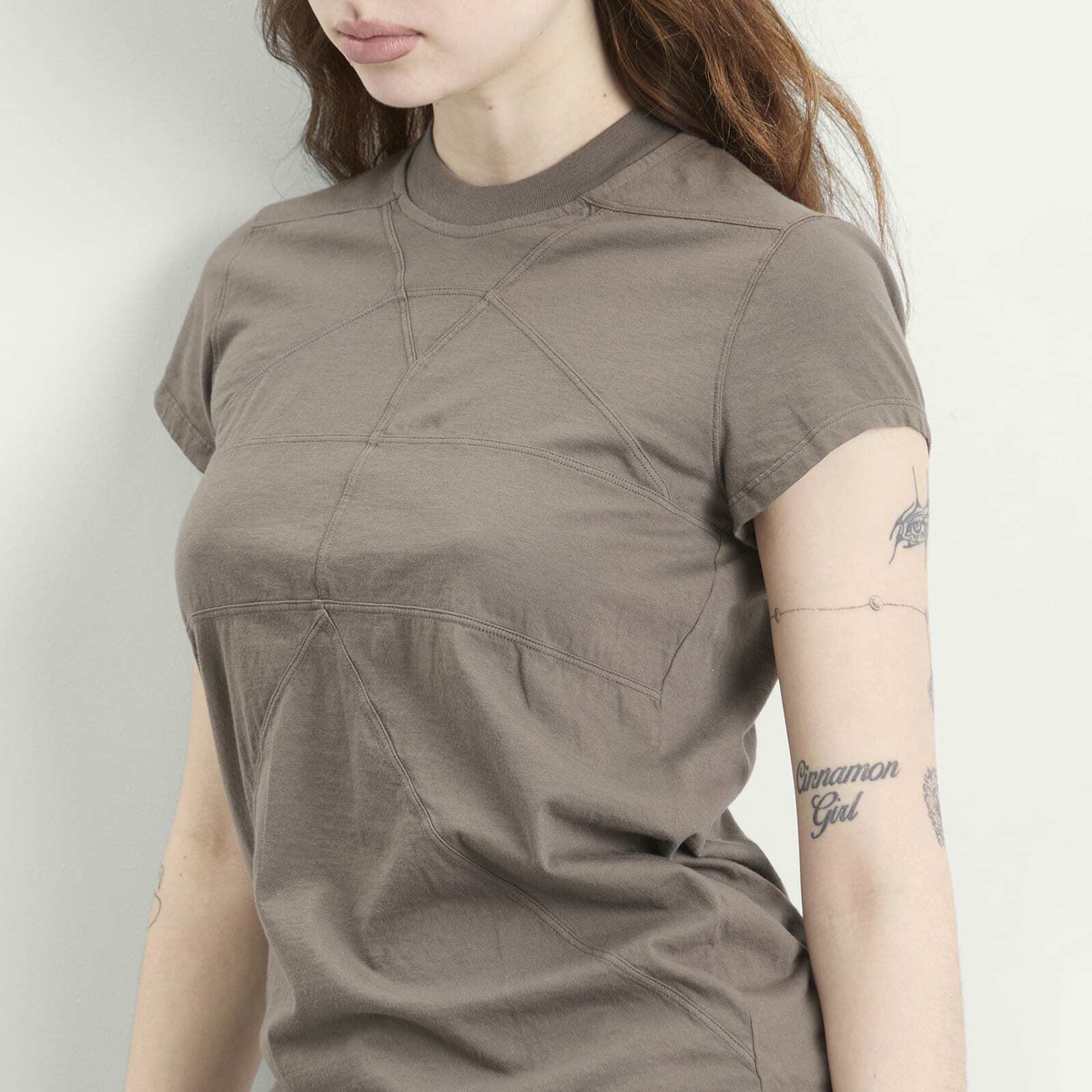 Rick Owens Women's Small Level T-Shirt in Dust