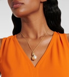 Bottega Veneta Rana embellished gold-plated necklace