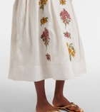 Agua by Agua Bendita Balsa Cordillera floral linen midi dress
