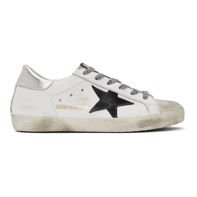 Golden Goose SSENSE Exclusive White Superstar Sneakers Golden Goose ...