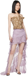 Blumarine Gold Embroidered Camisole