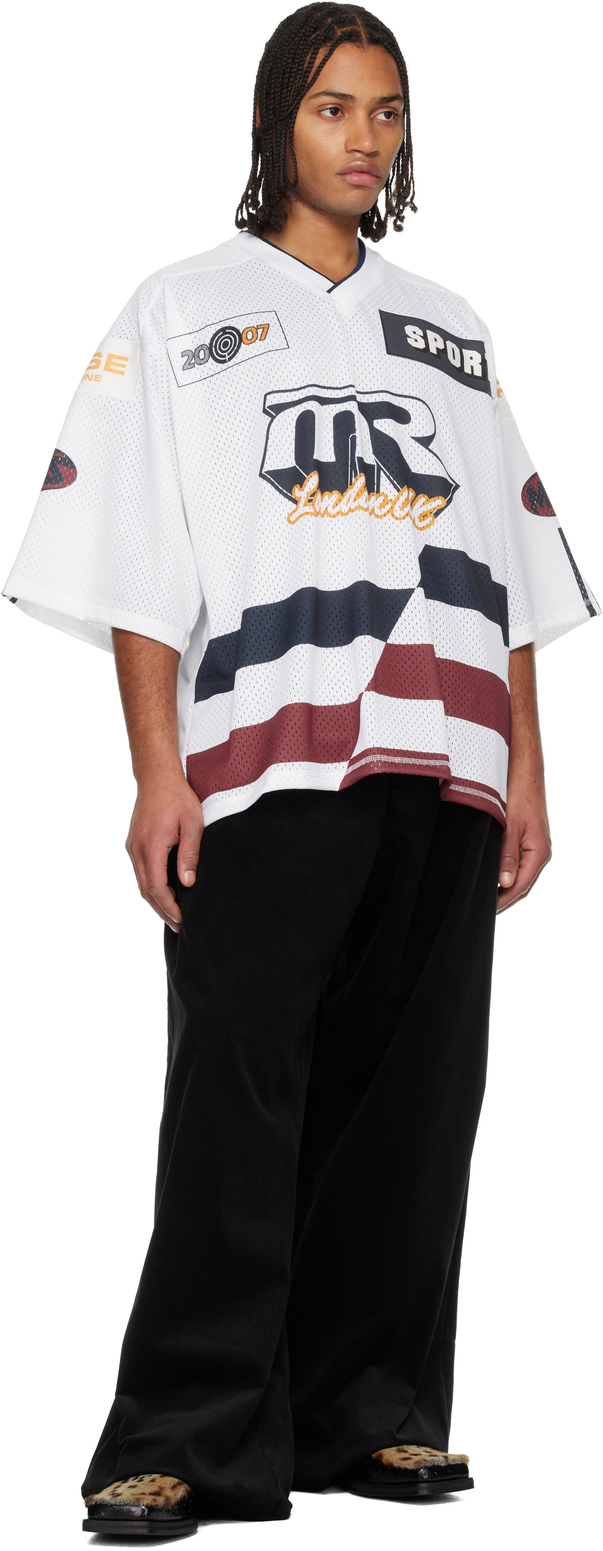 Martine Rose White Oversized Hockey T-shirt Martine Rose