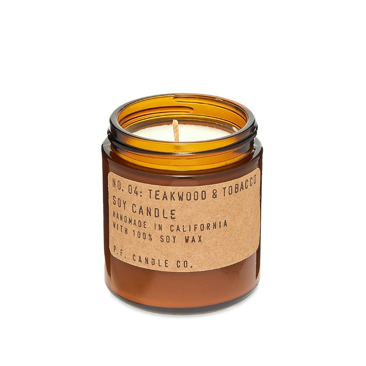 Photo: P.F. Candle Co No.04 Teakwood & Tobacco Mini Soy Candle in 99g