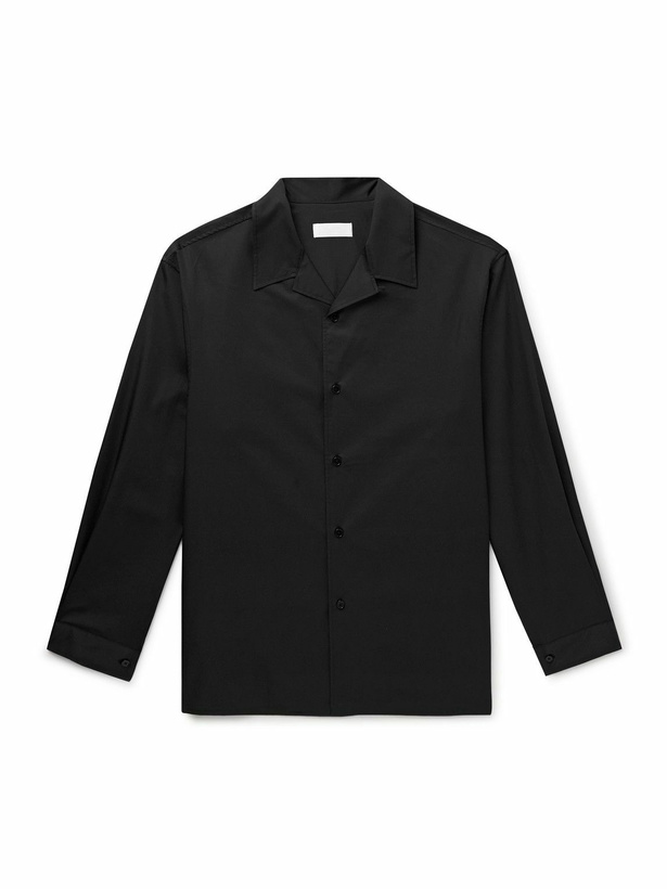Photo: Amomento - Convertible-Collar Cotton Shirt - Black