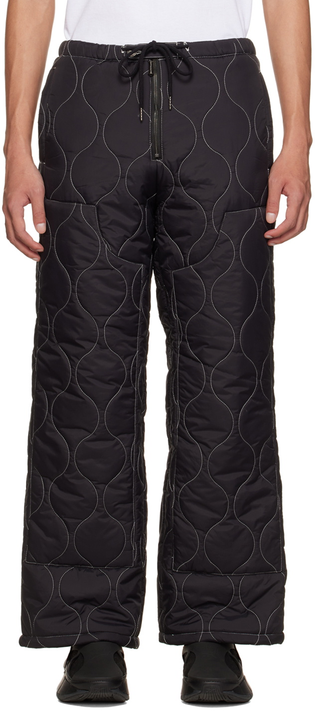 Tombogo Black Quilted Double Knee Trousers