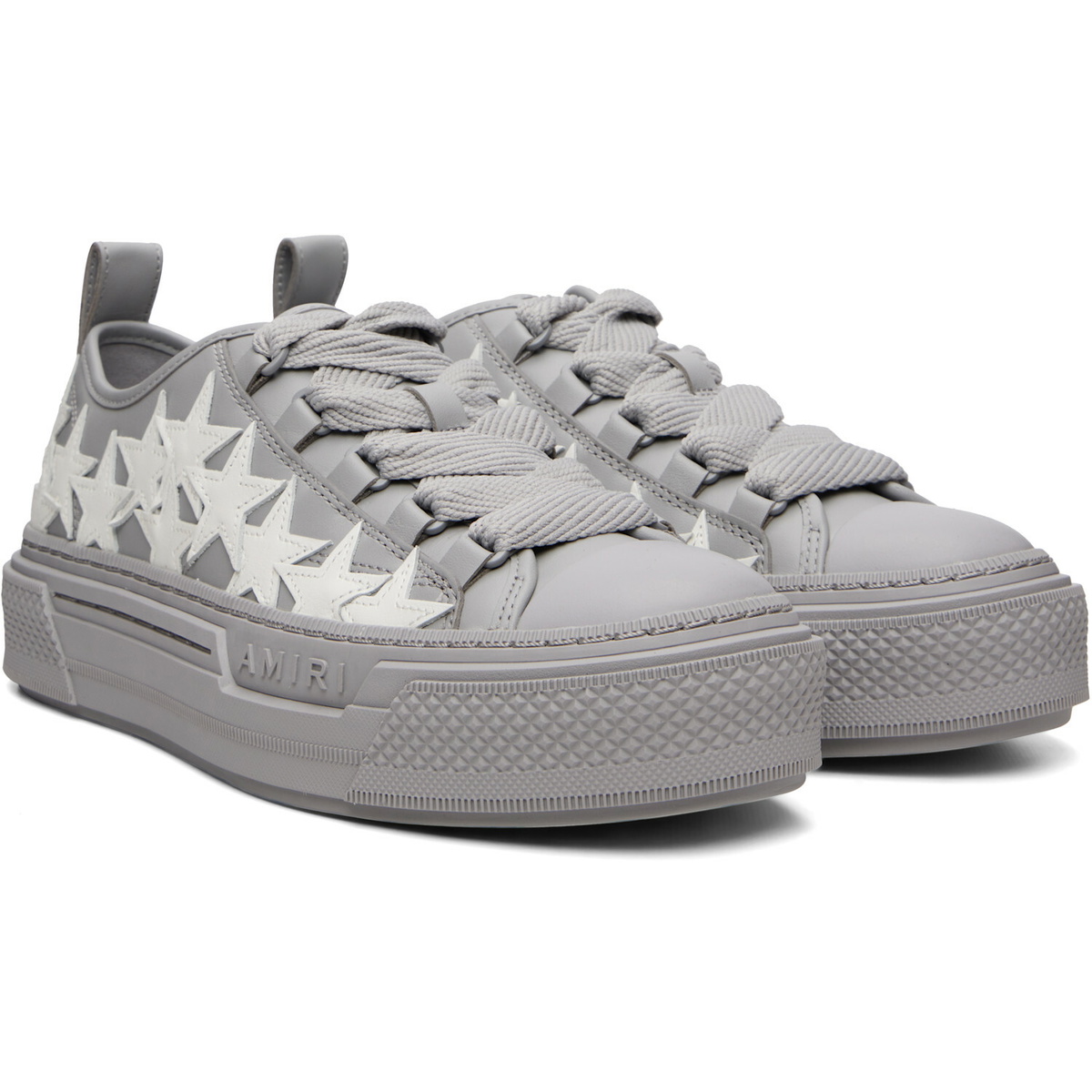 AMIRI Gray Stars Court Low Sneakers