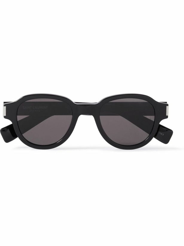Photo: SAINT LAURENT - New Wave Round-Frame Acetate Sunglasses