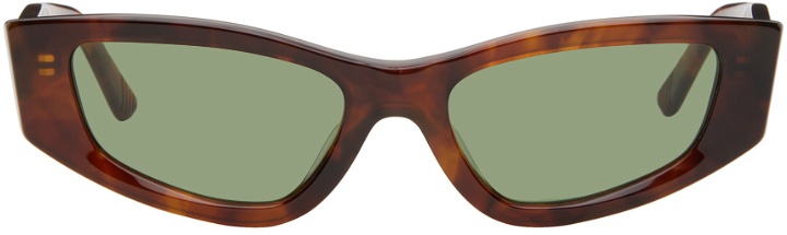 Photo: Eckhaus Latta SSENSE Exclusive Tortoiseshell 'The Tilt' Sunglasses