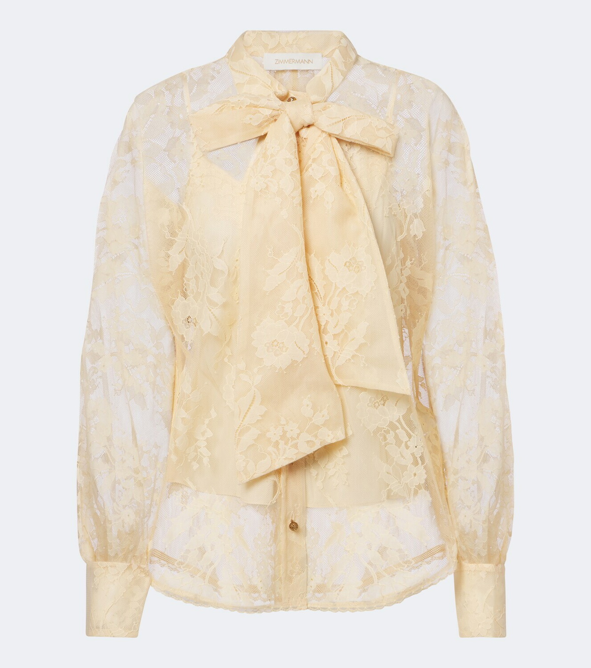 Zimmermann Valiant tie-neck lace blouse