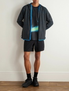 ON - Pace Printed Recycled-Shell Hooded Jacket - Black