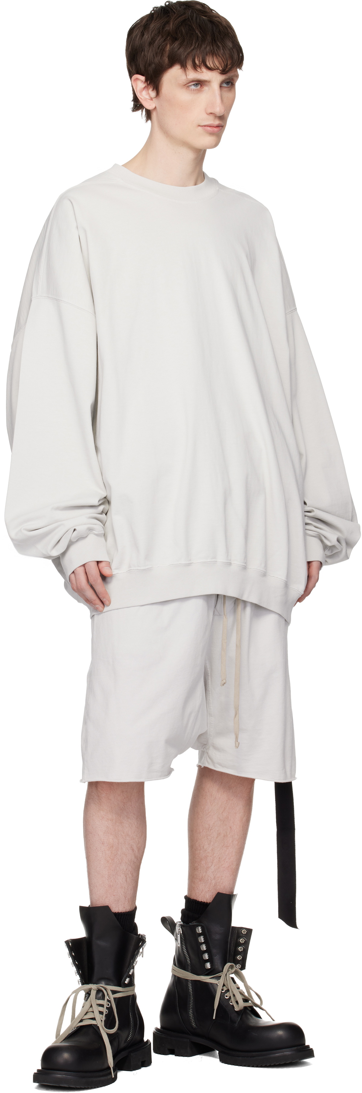 Rick Owens DRKSHDW Off-White Temple Hun Crewneck Sweatshirt