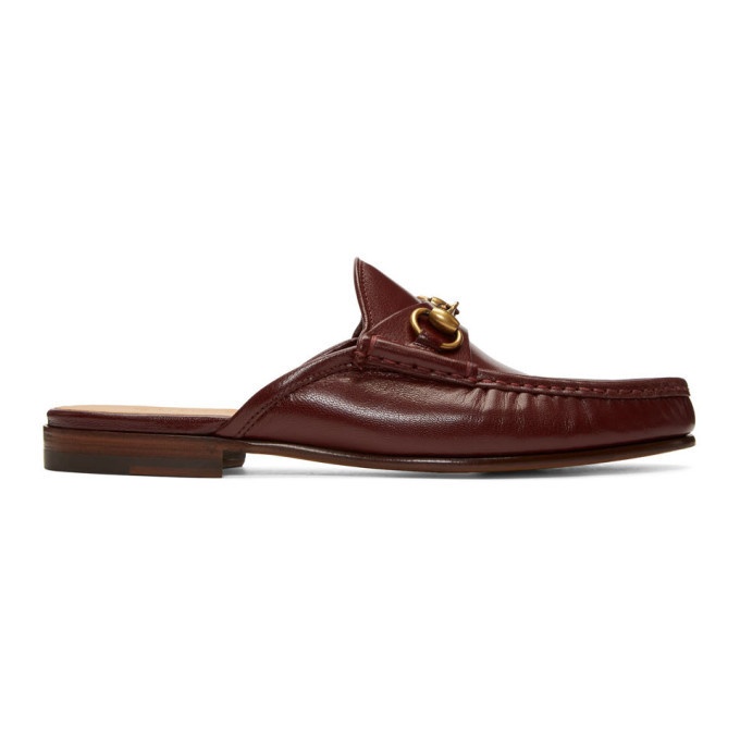 Photo: Gucci Burgundy Roos Slip-On Loafers