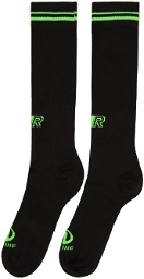Martine Rose Black & Green Whitworth Socks