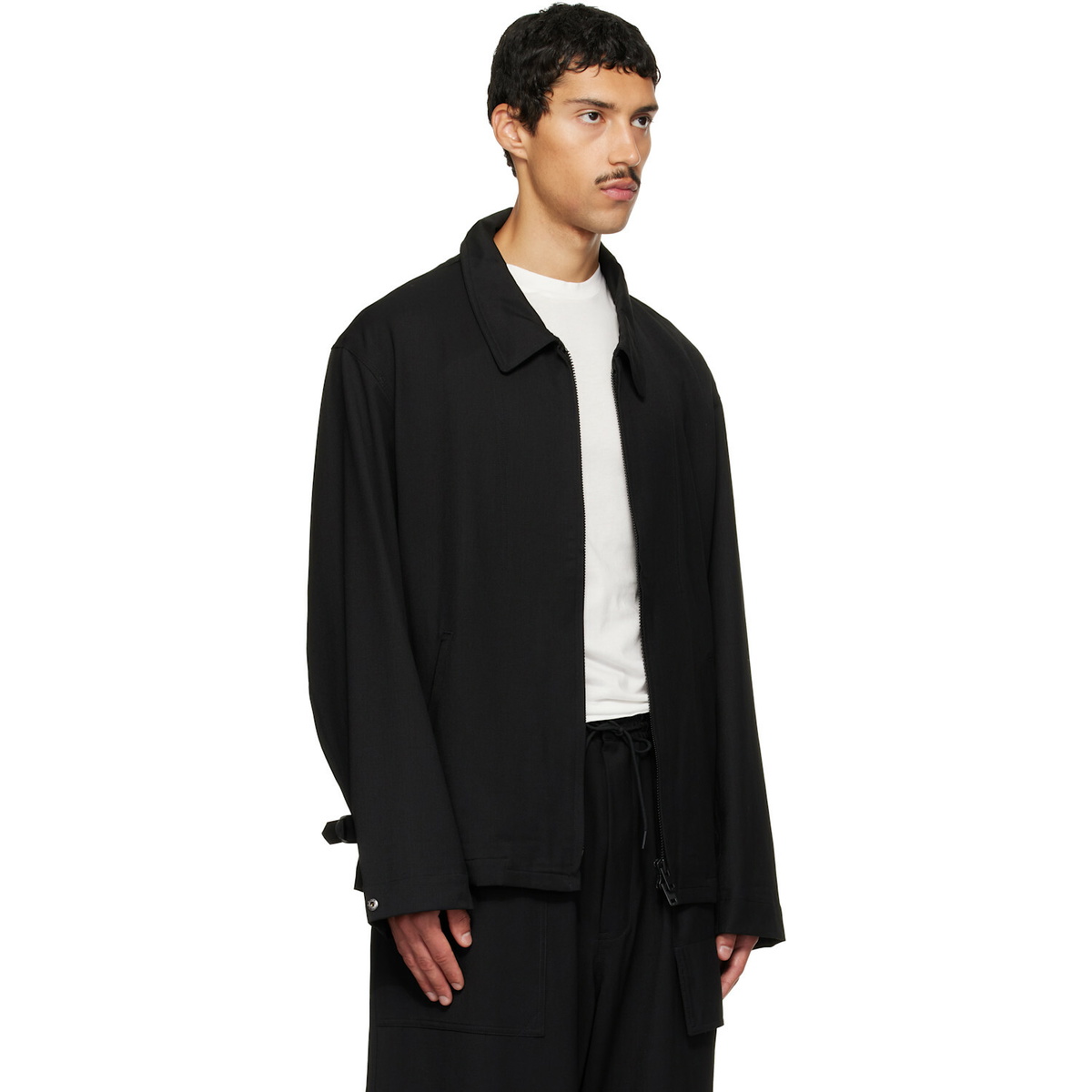 Y-3 Black Wool Tailored Blouson Jacket