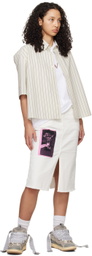 Lanvin White Oversized Embroidered Curb T-Shirt