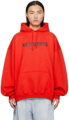 VETEMENTS Red 'Limited Edition' Hoodie