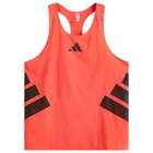 Adidas Running Men's Adidas Adizero Road To Records Tank Top in Semi Lucid Red