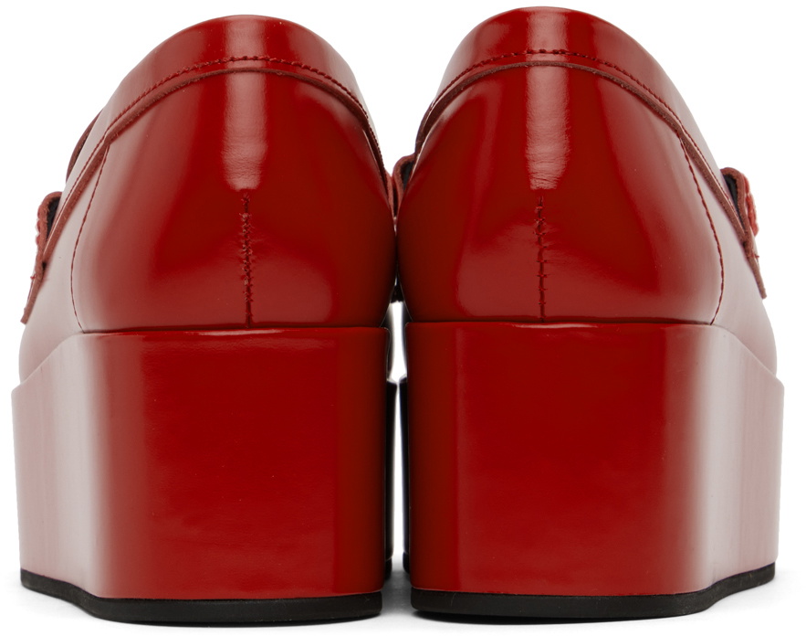 Comme des Garçons Girl Red Platform Loafers