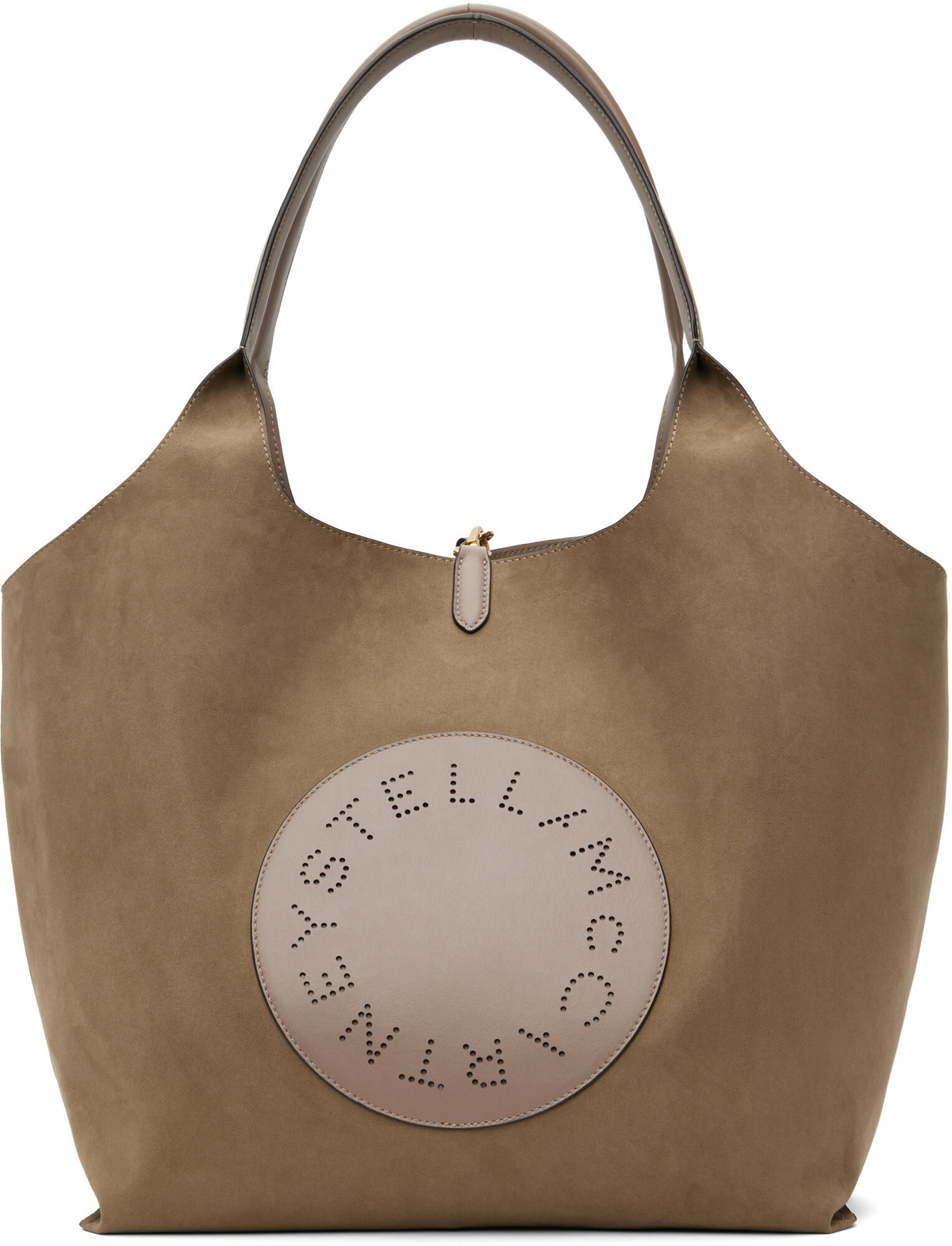 Stella McCartney Khaki Logo Reversible Tote