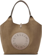 Stella McCartney Khaki Logo Reversible Tote
