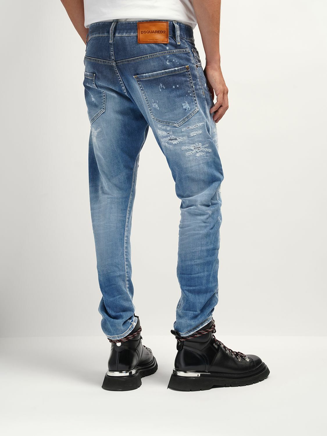 DSQUARED2 Sexy Twist Cotton Denim Jeans Dsquared2