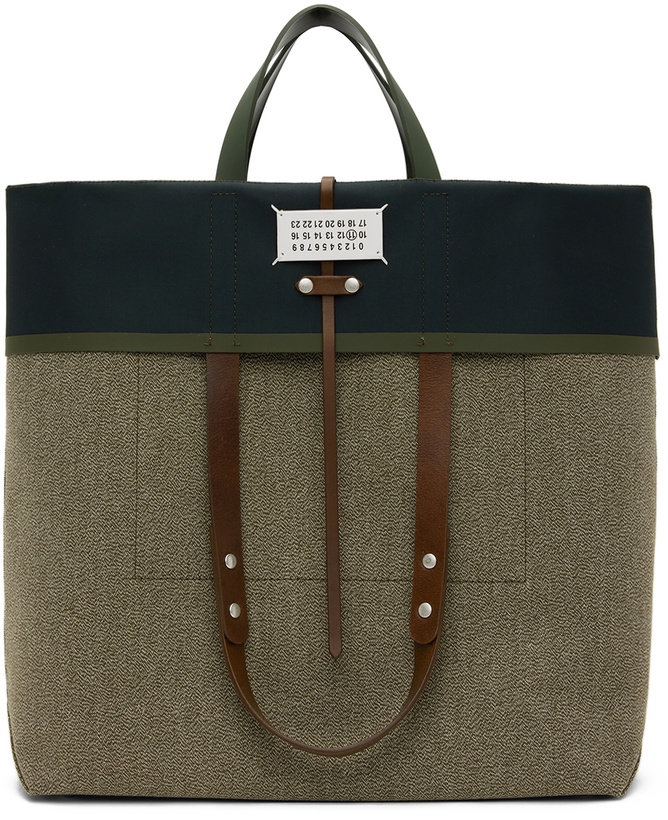 Photo: Maison Margiela Green Canvas Shopping Tote