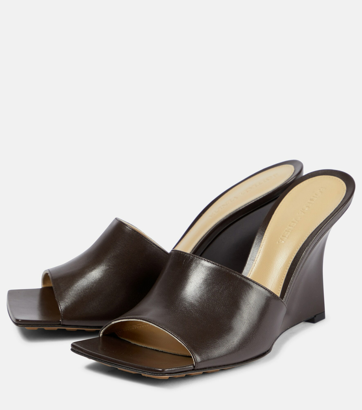 Bottega Veneta - Stretch leather wedge sandals