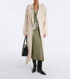 Jardin des Orangers Virgin wool and cashmere midi skirt