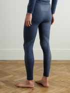Falke - Printed Virgin Wool-Blend Ski Tights - Blue