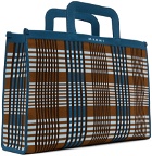 Marni Blue & Brown Knit Briefcase