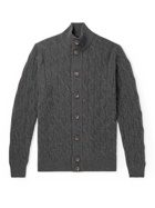 Thom Sweeney - Cable-Knit Wool and Cashmere-Blend Cardigan - Gray