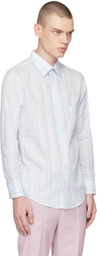 Ernest W. Baker Blue Striped Shirt