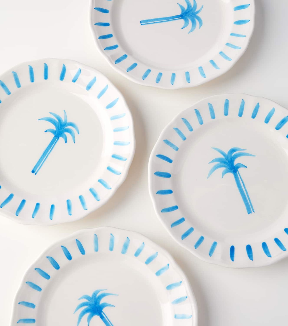 Les-Ottomans Palm set of 4 ceramic plates