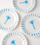 Les-Ottomans Palm set of 4 ceramic plates