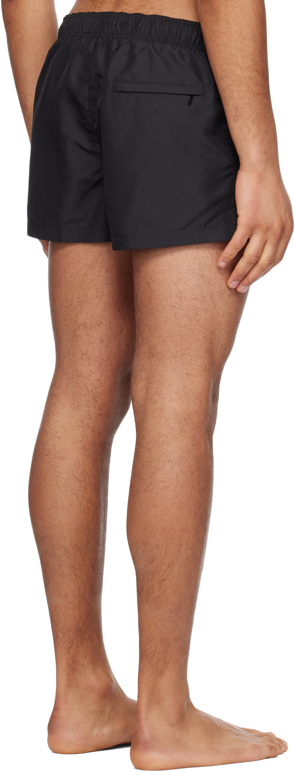 Versace Underwear Black Chain Crest Print Swim Shorts