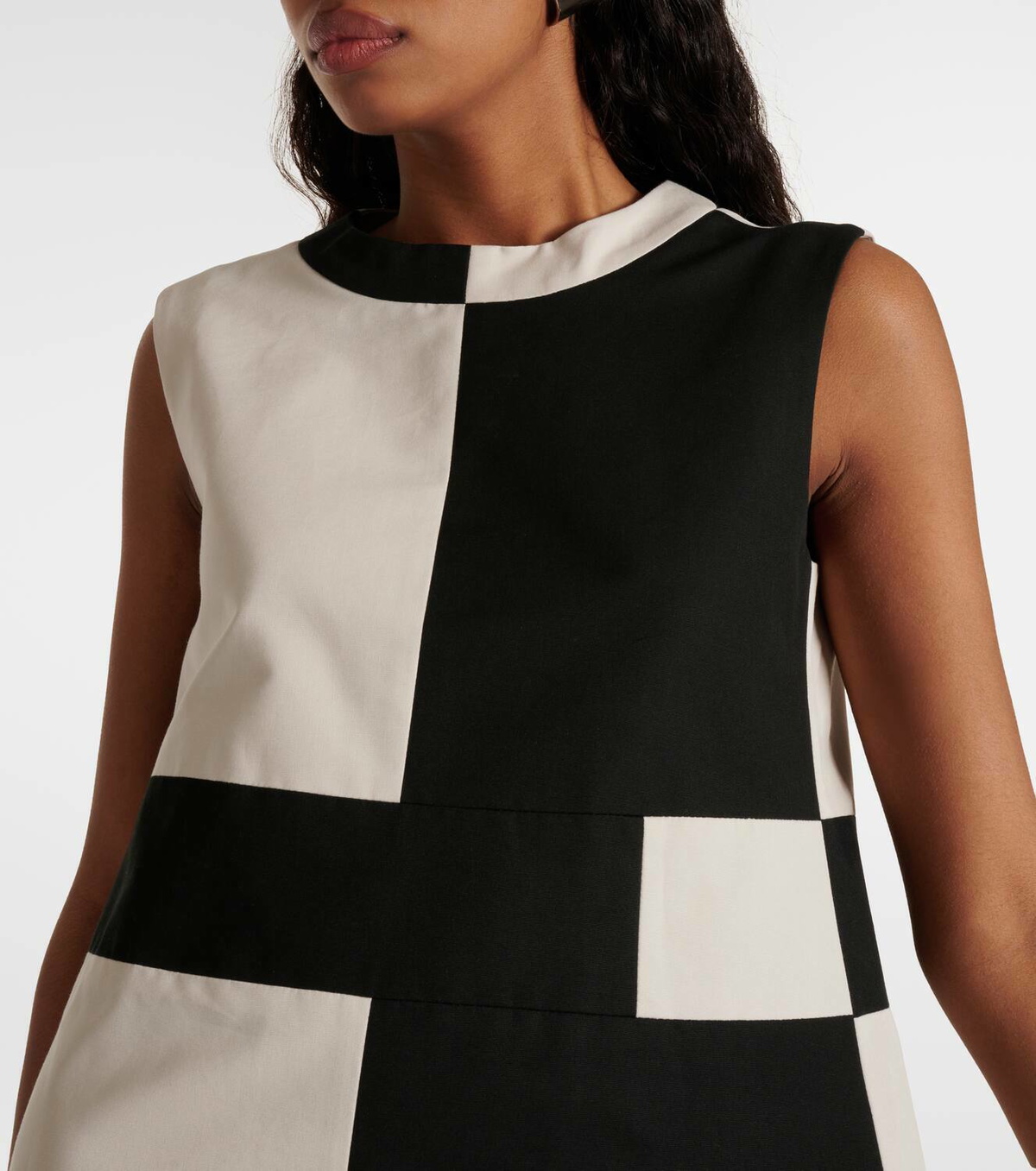 'S Max Mara Nausica cotton faille minidress