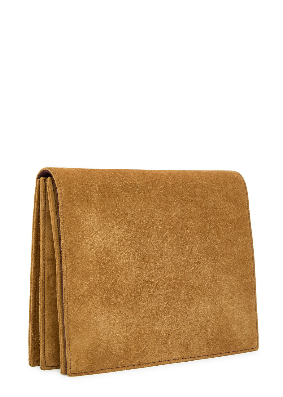 Metier Large Suede Jewellery Pouch - Tan - One Size