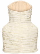 MAGDA BUTRYM Strapless Draped Silk Mini Dress
