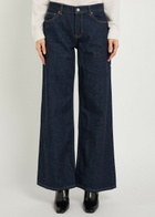 Reformation Cary Wide-leg Jeans Dark Blue