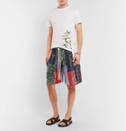 Loewe - Wide-Leg Patchwork Printed Cotton Drawstring Shorts - Men - Multi