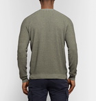 Incotex - Slim-Fit Reversible Cotton-Blend Sweater - Gray green