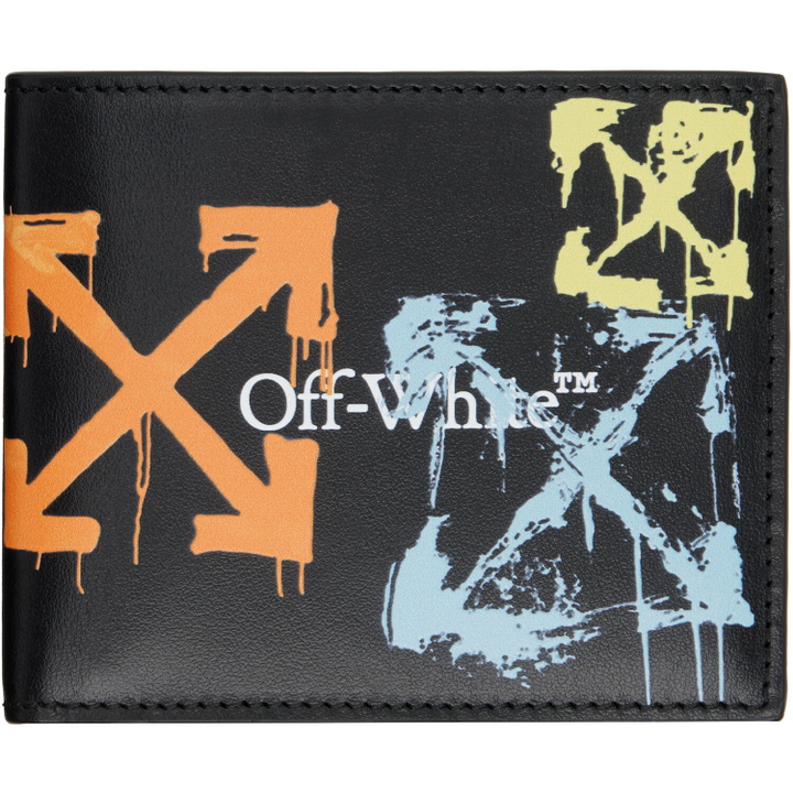 Photo: Off-White Black Bookish Arrow Spray Bifold Wallet