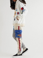 Greg Lauren - Tapered Patchwork Upcycled Cotton-Blend Canvas, Twill and Jersey Sweatpants - Multi