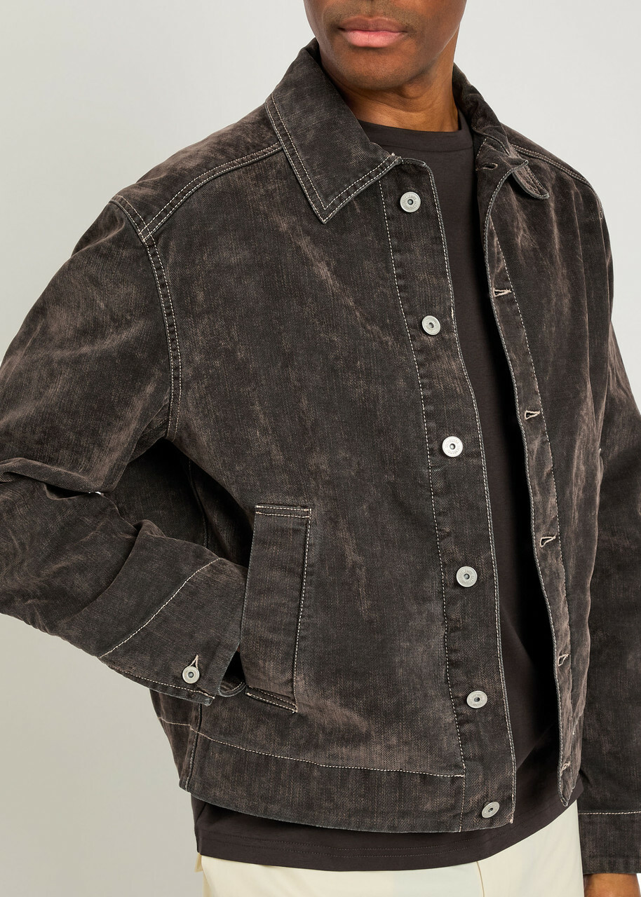 Jacquemus La Veste De-nîmes Mirada Brushed Denim Jacket Khaki