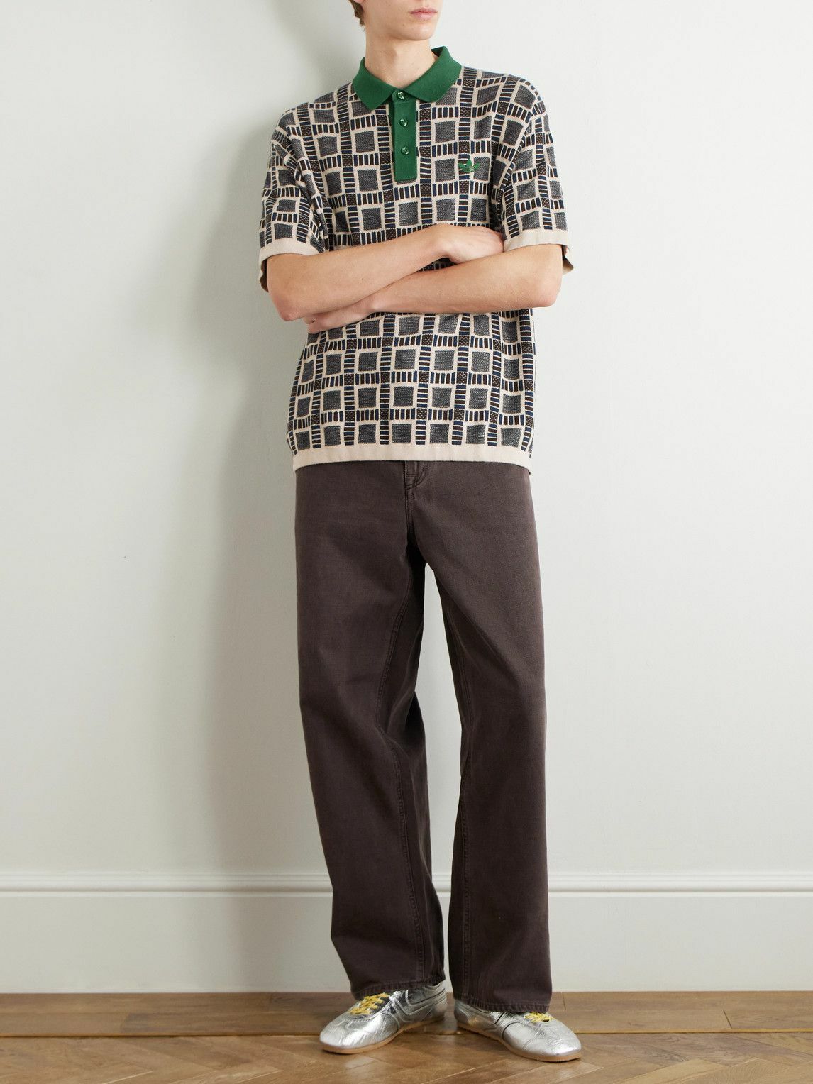 ◆コラボ◆ADIDAS BRAIN DEAD KNIT POLO SHIRT◆正規品◆関税込 Brain Dead x Adidas Polo Shirt - Brown Multi