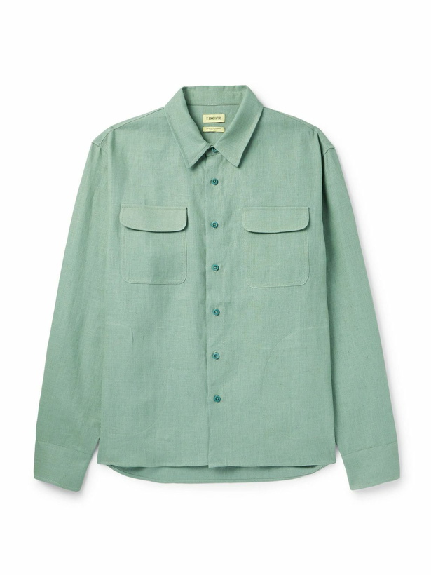 Photo: De Bonne Facture - Linen Overshirt - Green