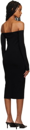 Filippa K Black Off-The-Shoulder Midi Dress