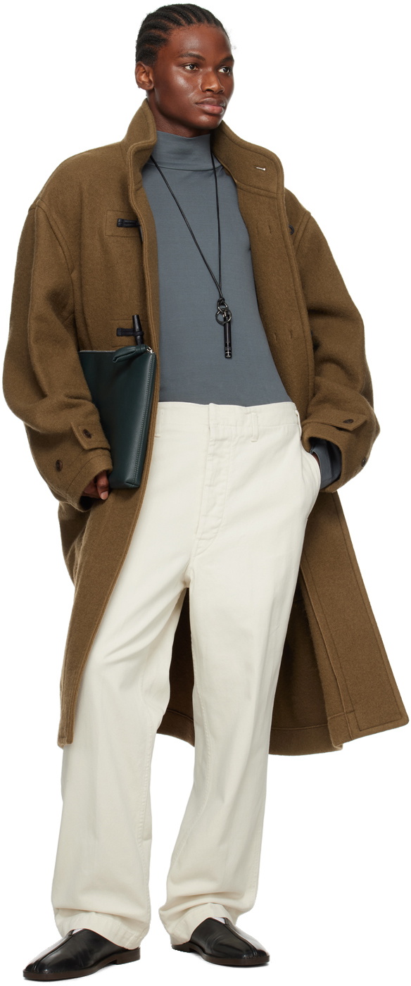 LEMAIRE Brown Toggle Coat Lemaire
