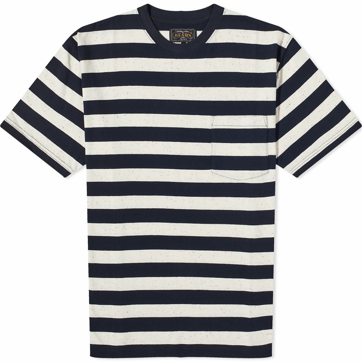 Beams Plus Men's Bold Stripe T-Shirt in Navy Beams Plus