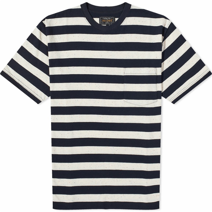 Photo: Beams Plus Men's Bold Stripe T-Shirt in Navy